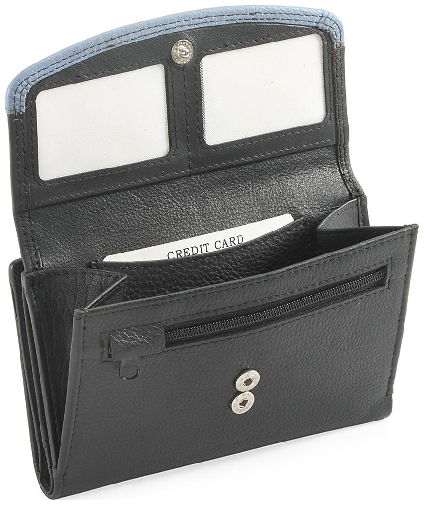 

FT Women Black Blue Leather