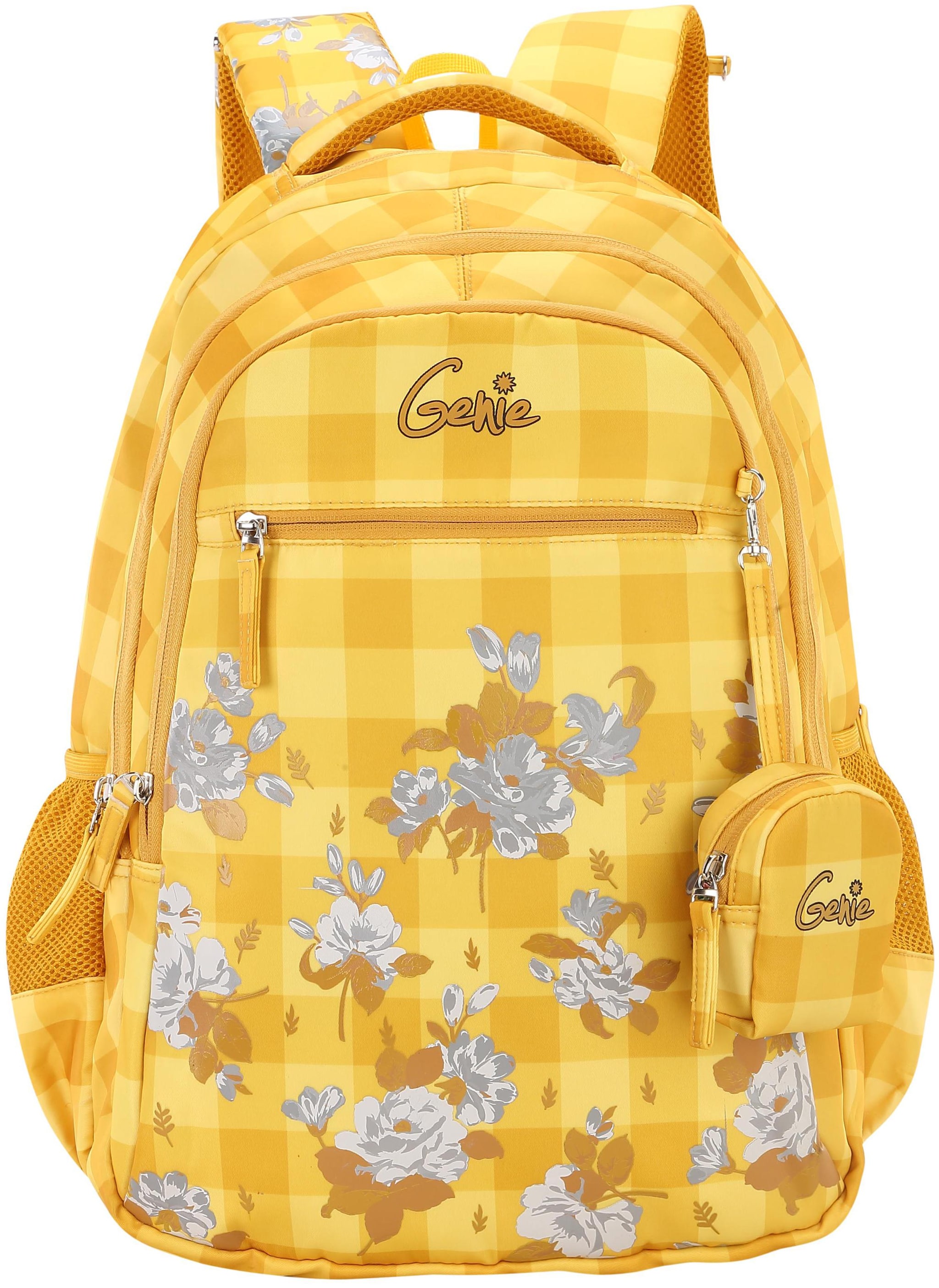 

Genie Yellow Nylon Backpack