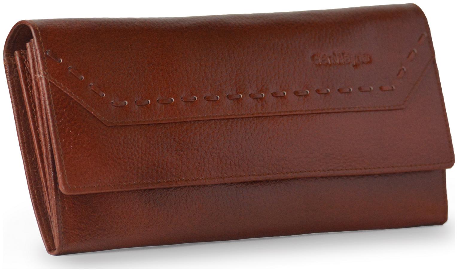 

GENWAYNE Women Tan Leather Clutch