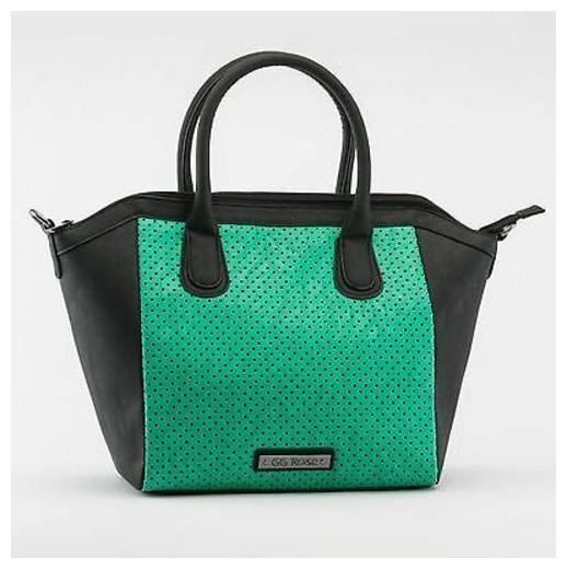 

Gg Rose By Rock Rebel Perforated Star Aqua Punk Rocker Tote Handbag Purse