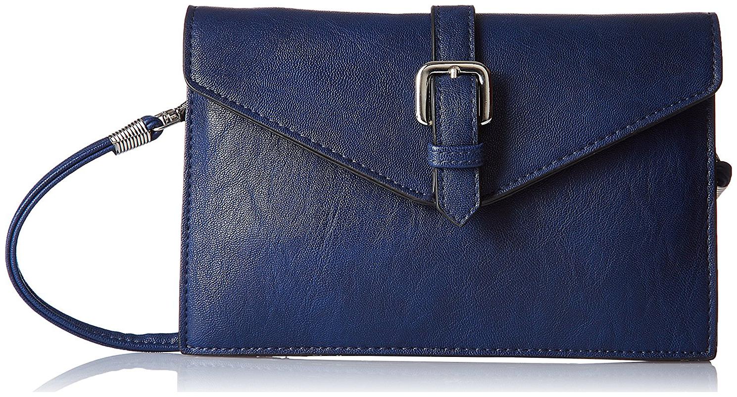 

GIO COLLECTION Blue PU Solid Sling Bag