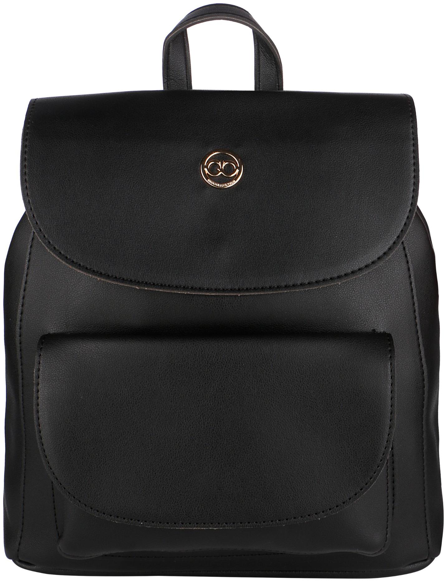 

GIO COLLECTION Black PU Backpack