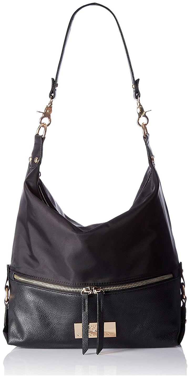

GIO COLLECTION Black PU Hobo Bag