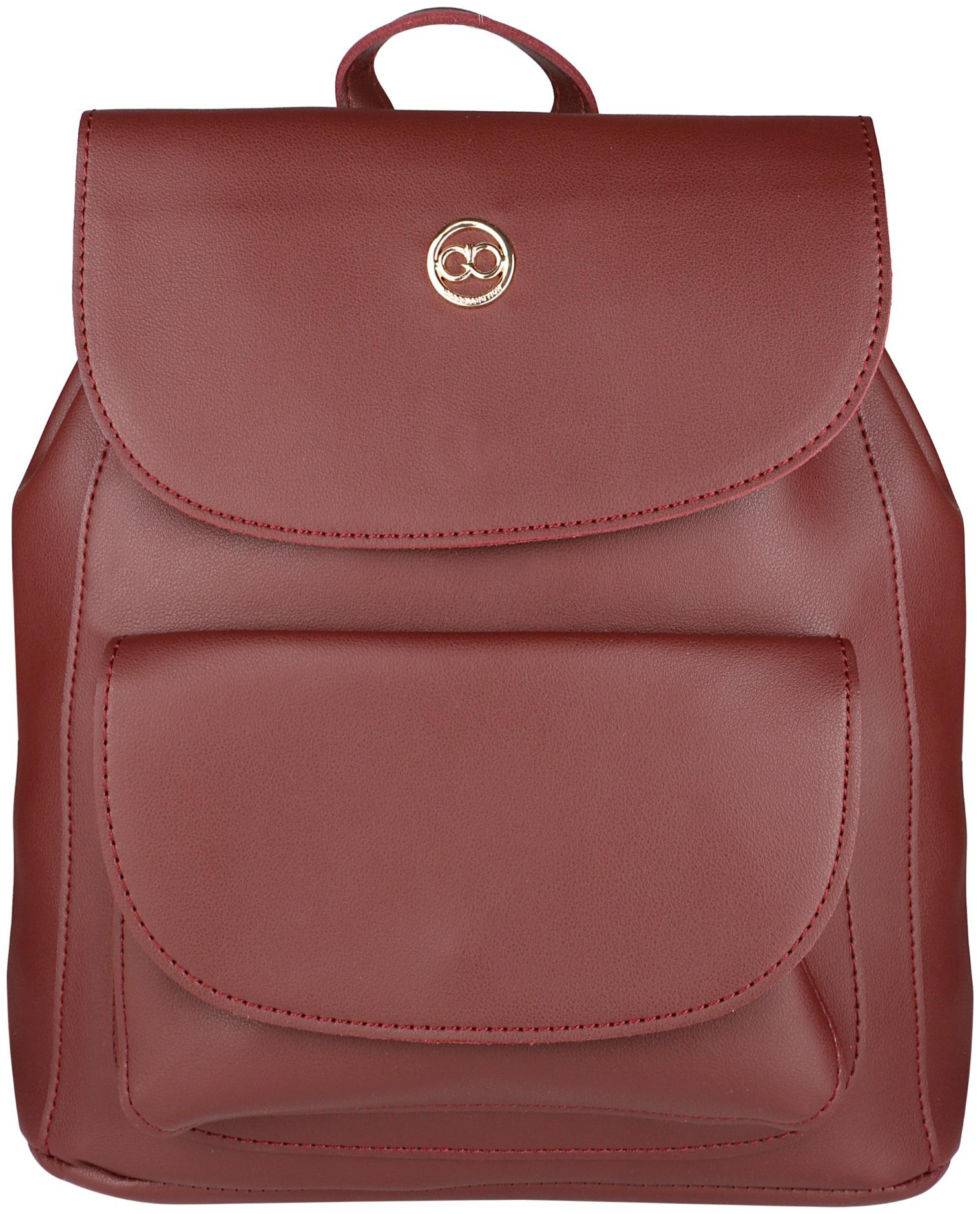 

GIO COLLECTION Red PU Backpack