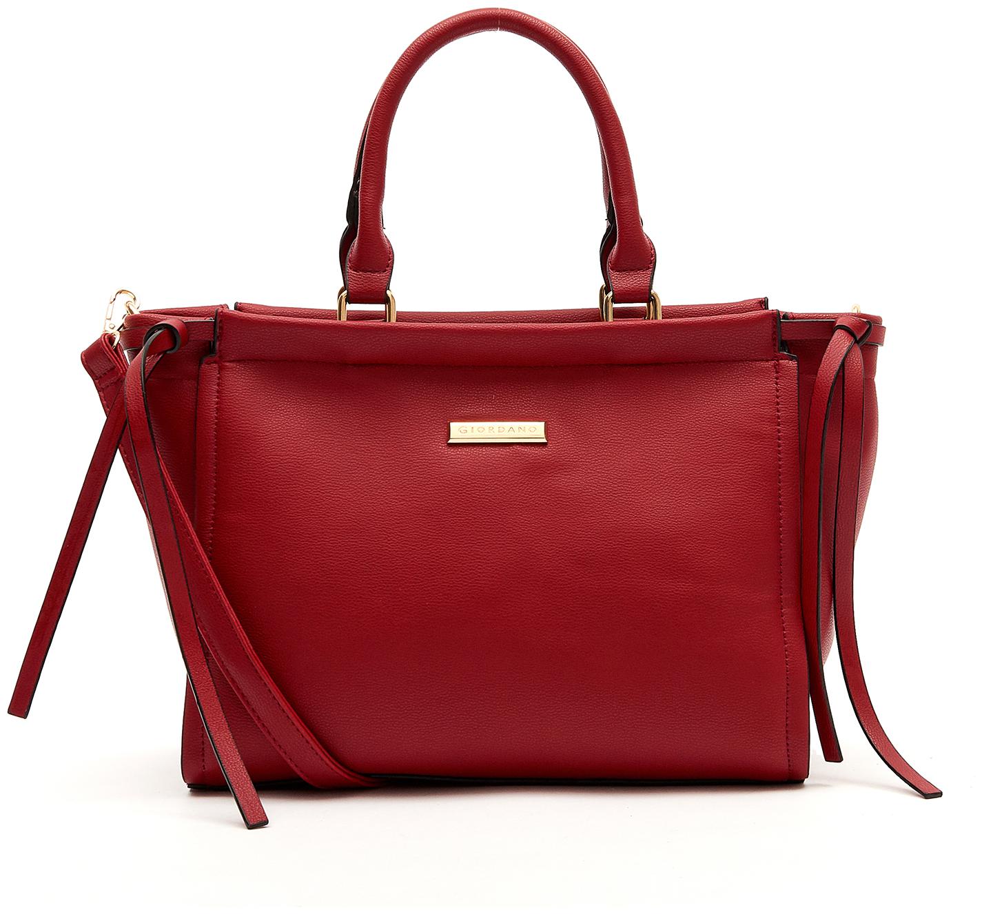 

Giordano Maroon PU Satchel