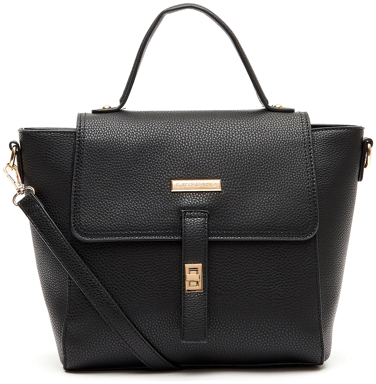 

Giordano Black PU Satchel