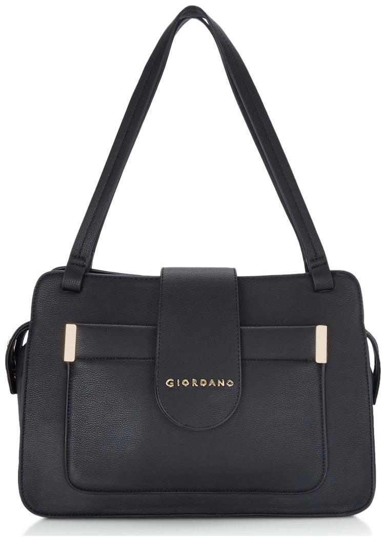 

Giordano Black PU Satchel
