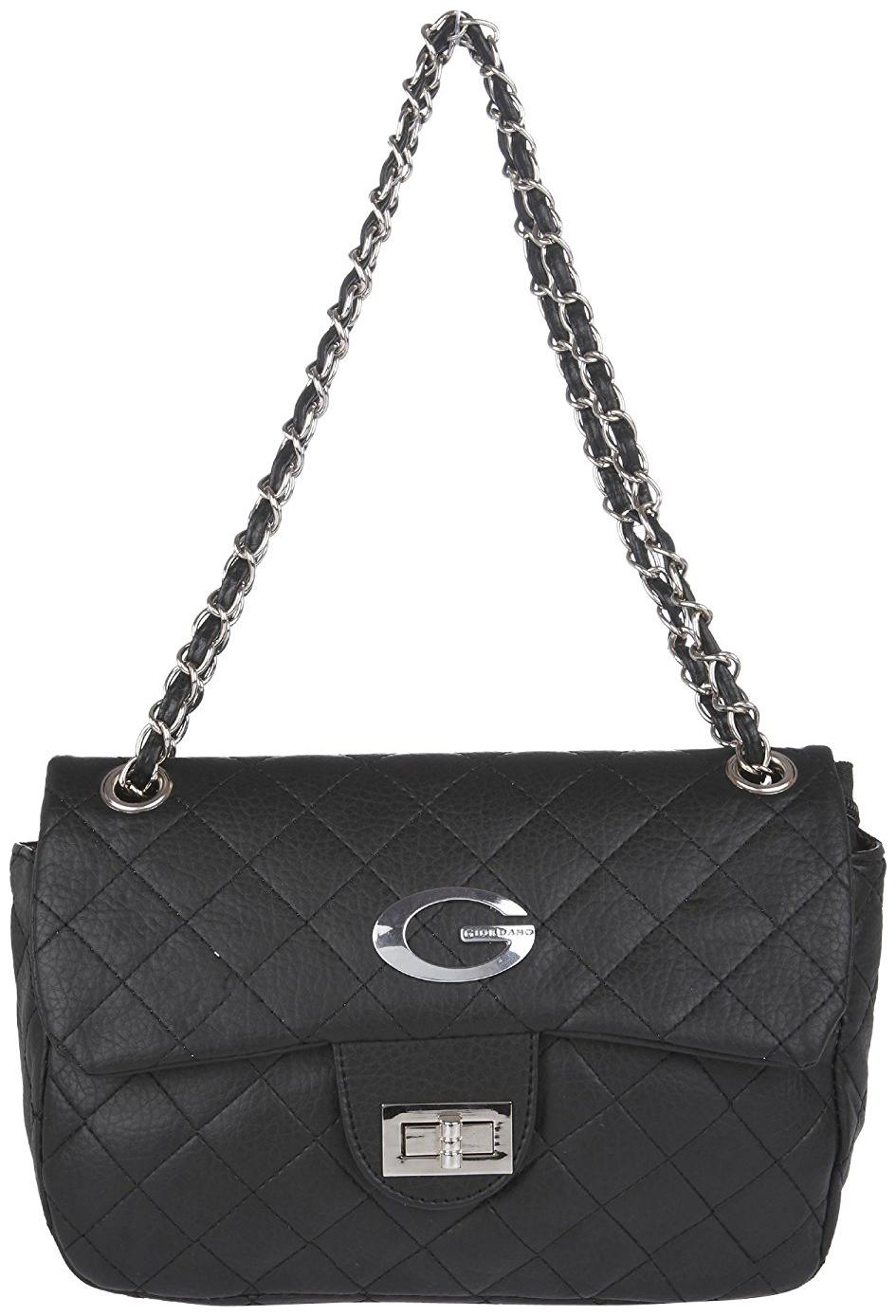 

Giordano Black Polyester Solid Sling Bag