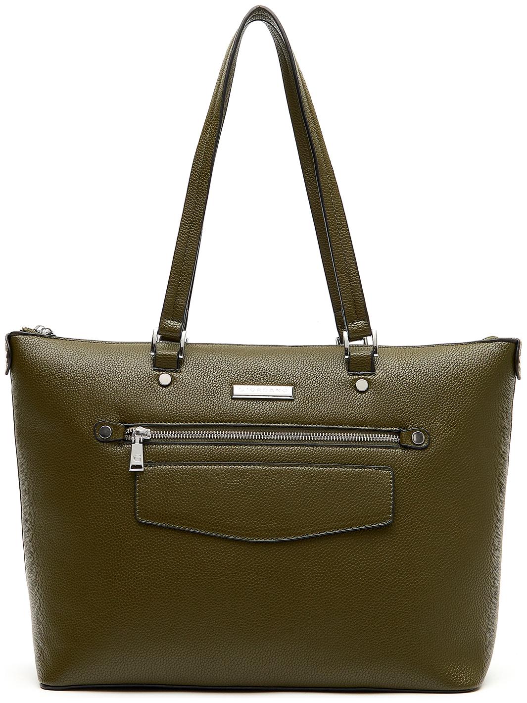 

Giordano Women Solid PU - Tote Bag Green