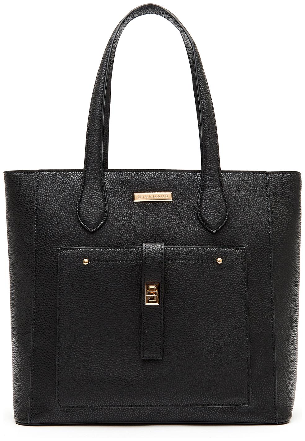 

Giordano Women Solid PU - Tote Bag Black