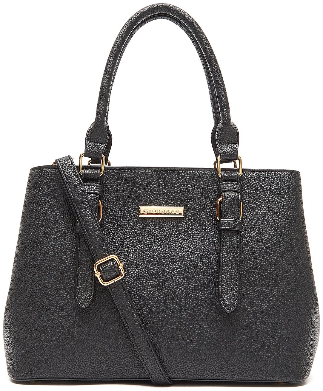 

Giordano Black PU Satchel