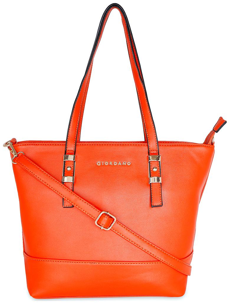 

Giordano Women Solid PU - Tote Bag Orange