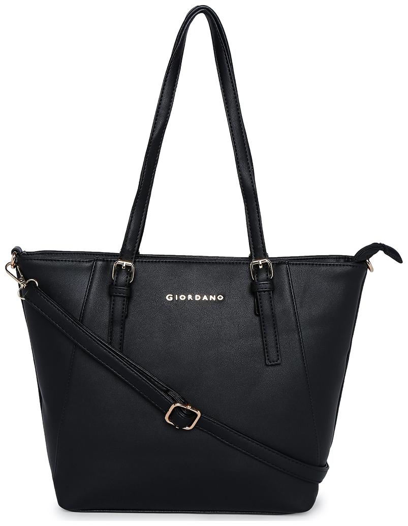 

Giordano Women Solid PU - Tote Bag Black