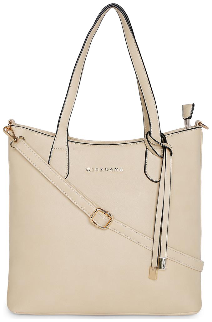 

Giordano Beige PU Satchel
