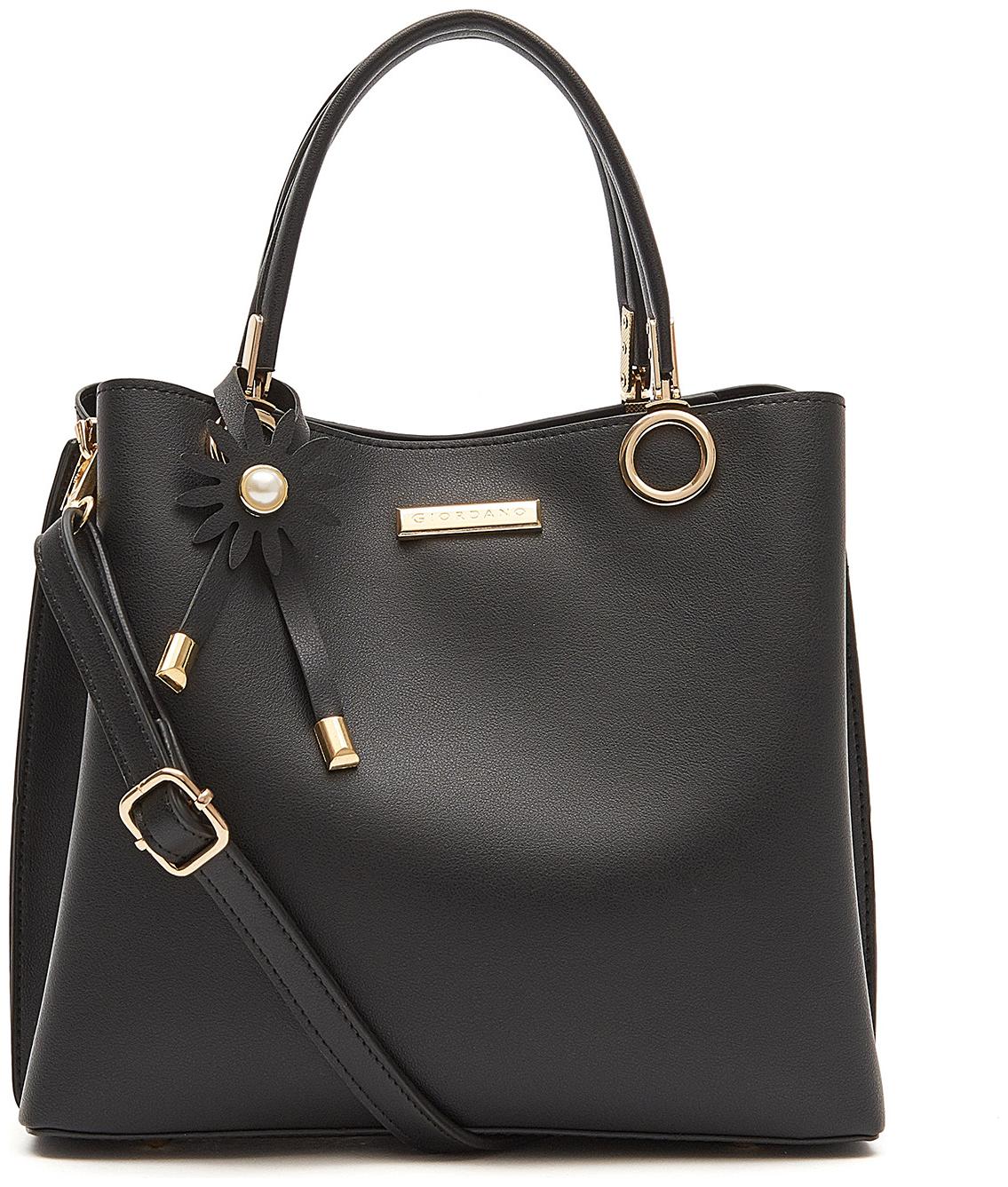 

Giordano Black PU Satchel
