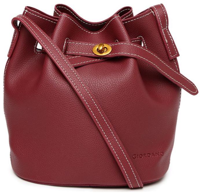 

Giordano Red PU Hobo Bag - G6554SBDKRD