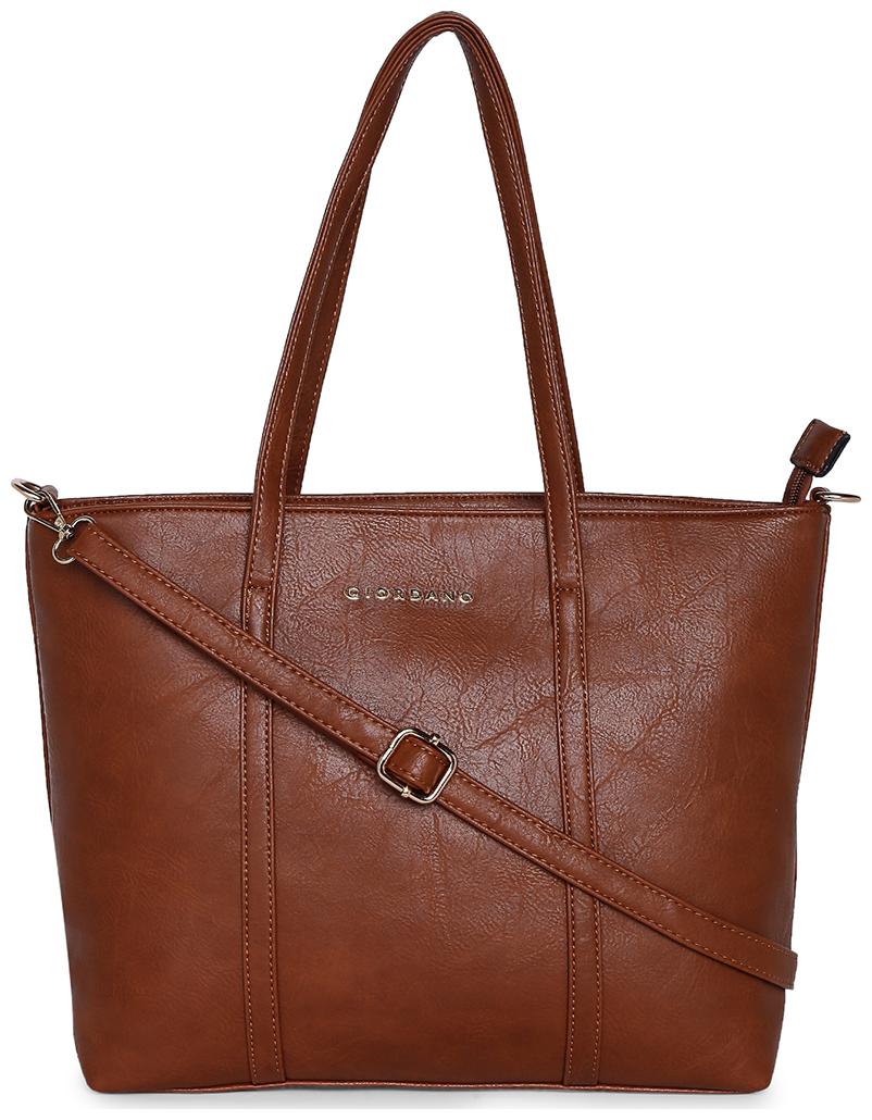

Giordano Women Solid PU - Tote Bag Brown