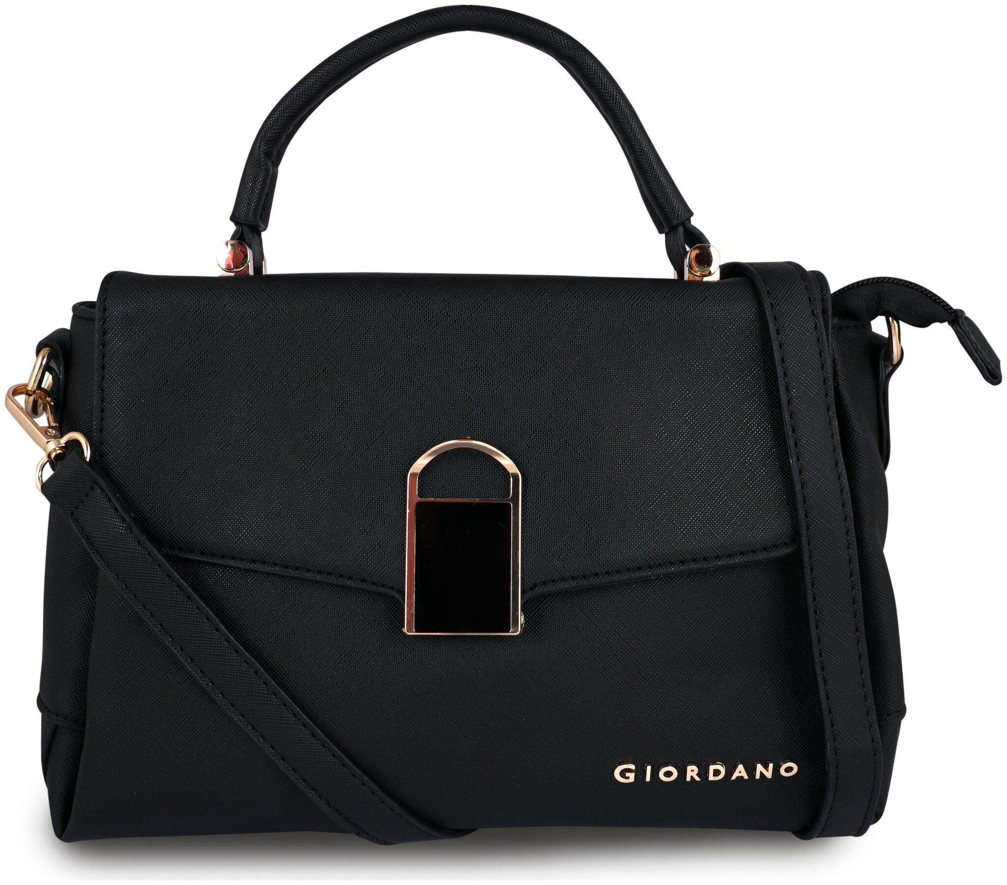 

Giordano Black PU Satchel