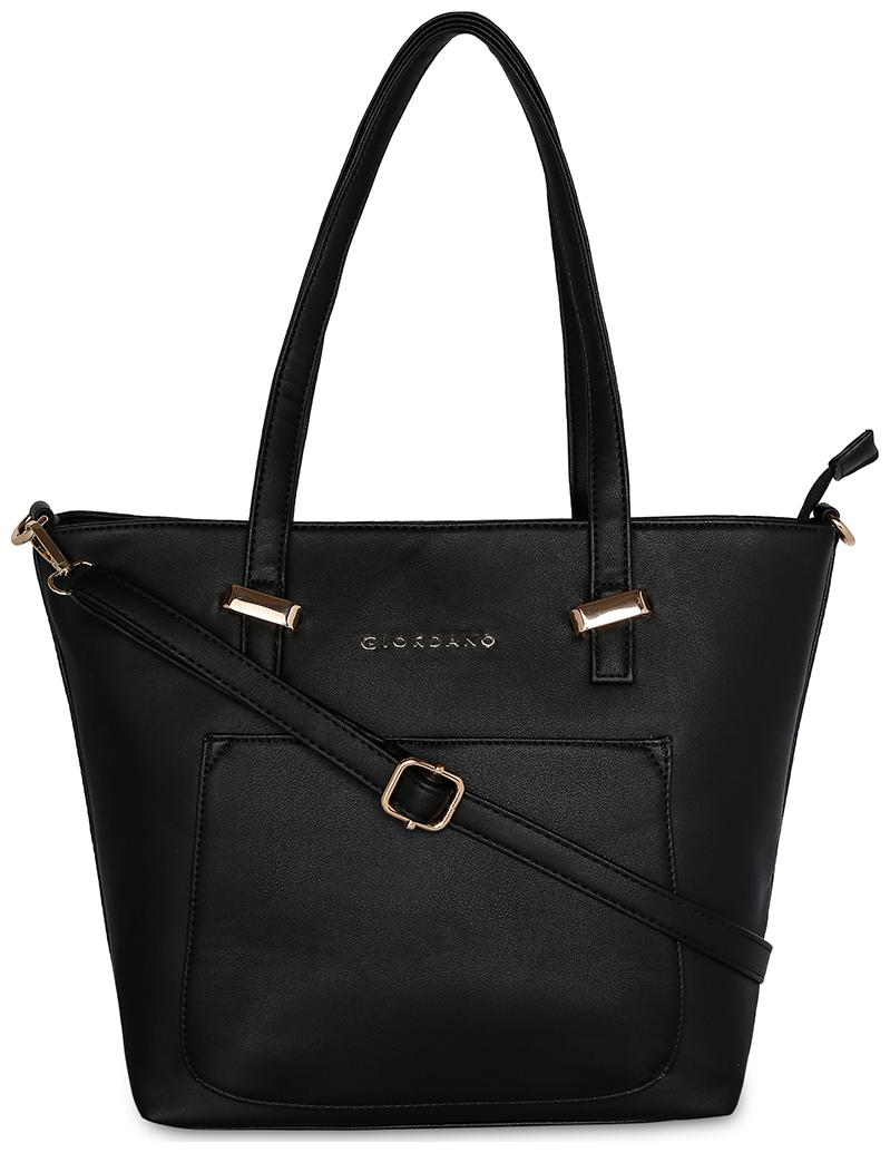 

Giordano Women Solid PU - Tote Bag Black