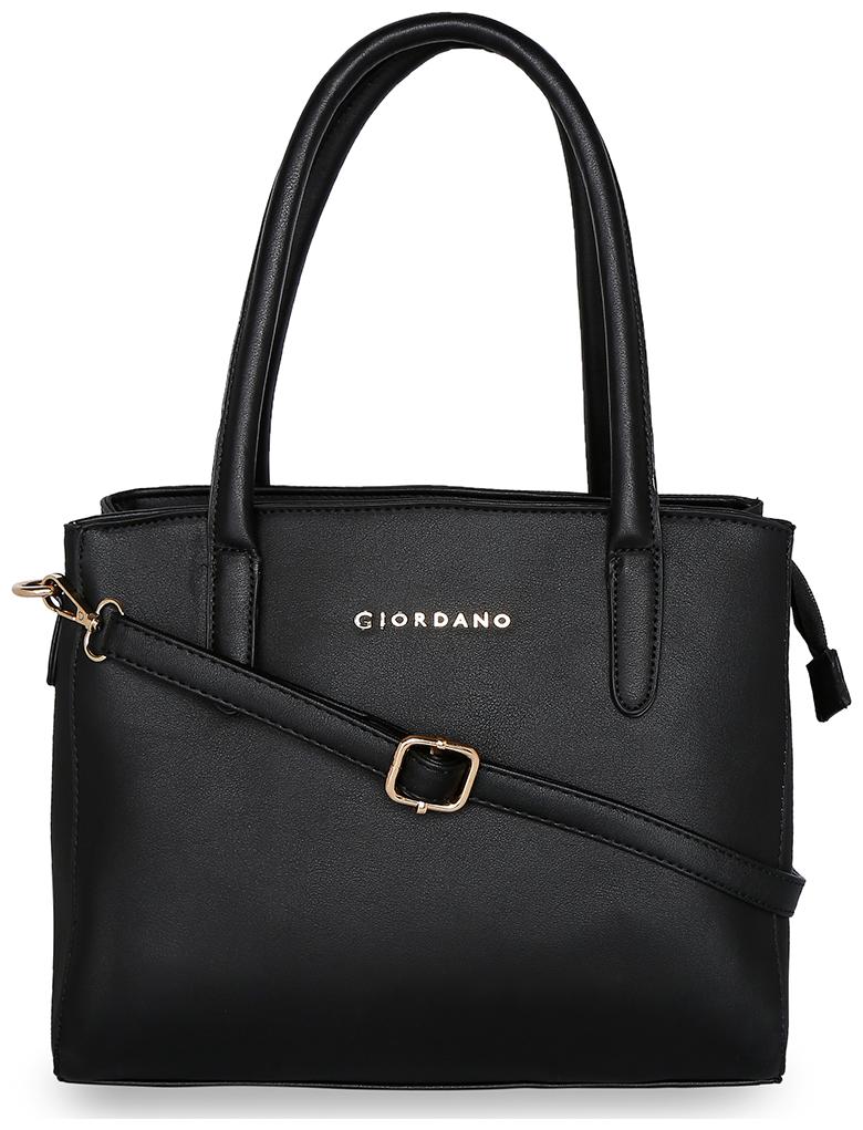

Giordano Black PU Satchel