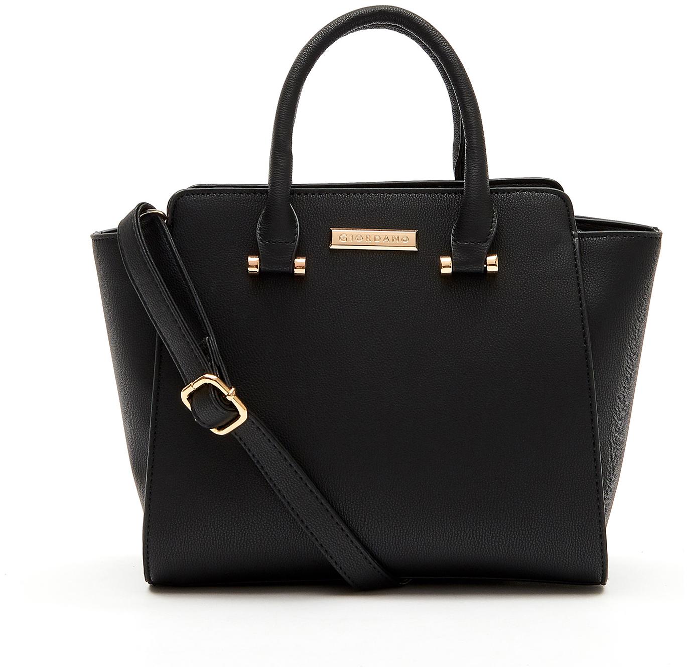 

Giordano Black PU Satchel