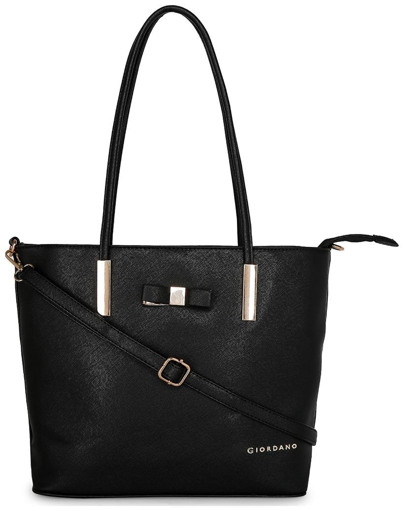 

Giordano Women Solid PU - Tote Bag Black
