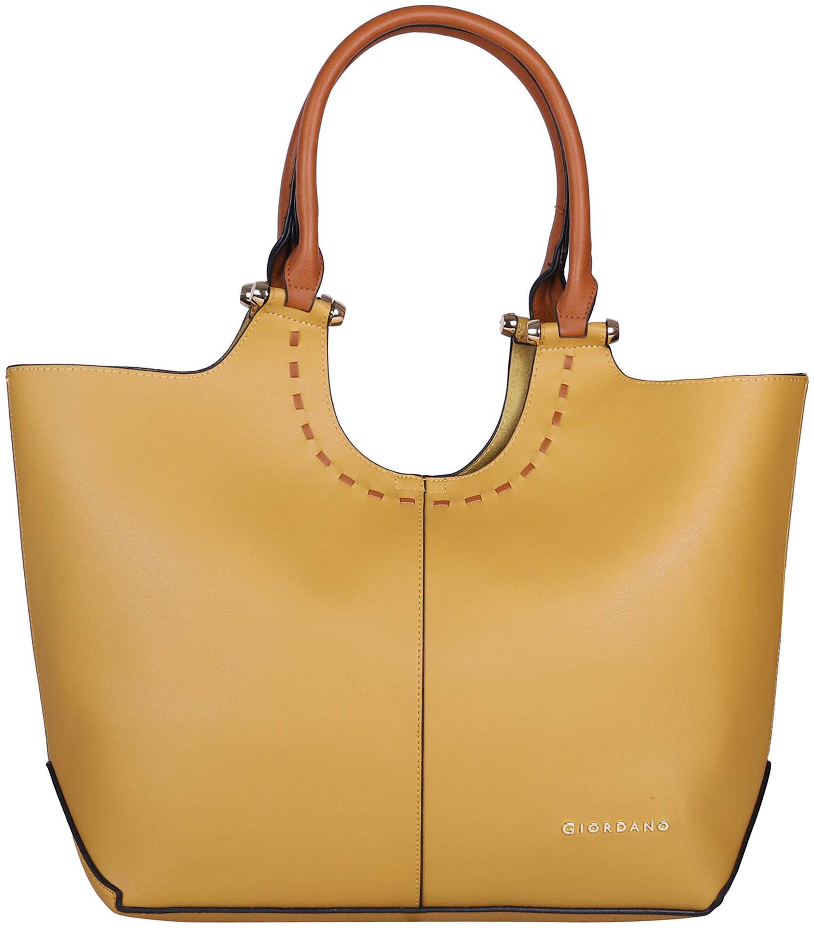 

Giordano Women s Tote Handbags Yellow With Free Pouch