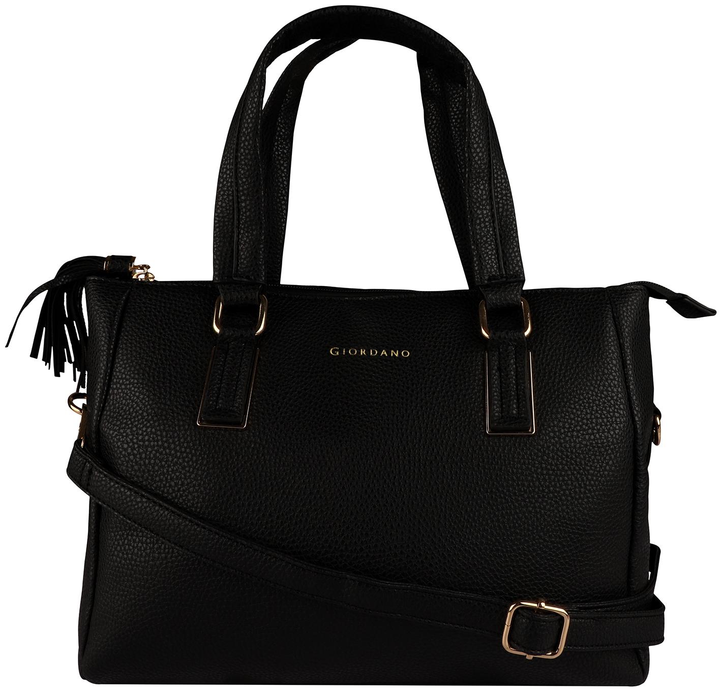 

Giordano Black PU Satchel