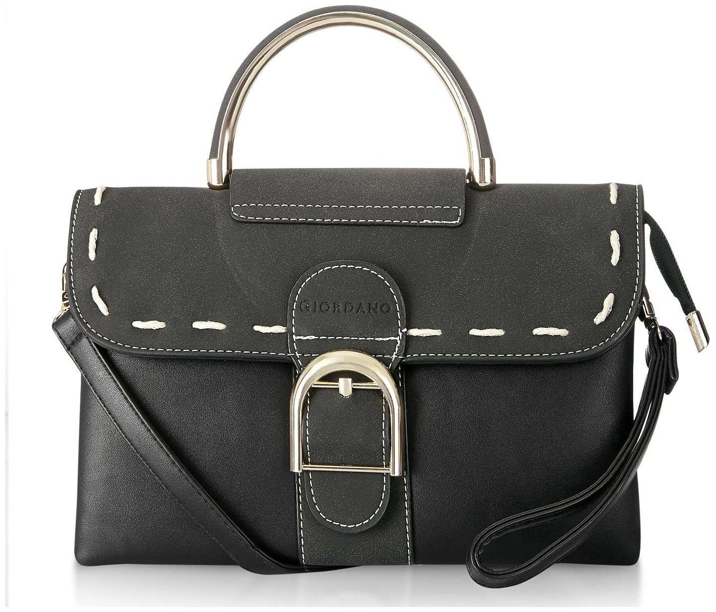

Giordano Black PU Solid Sling Bag