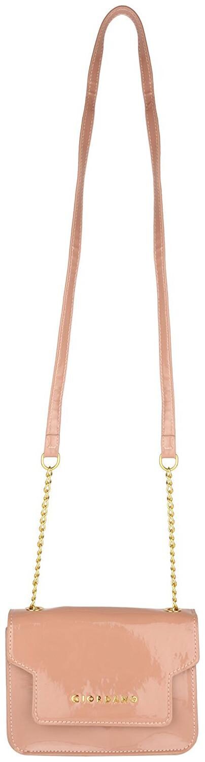 

Giordano Pink PU Solid Sling Bag