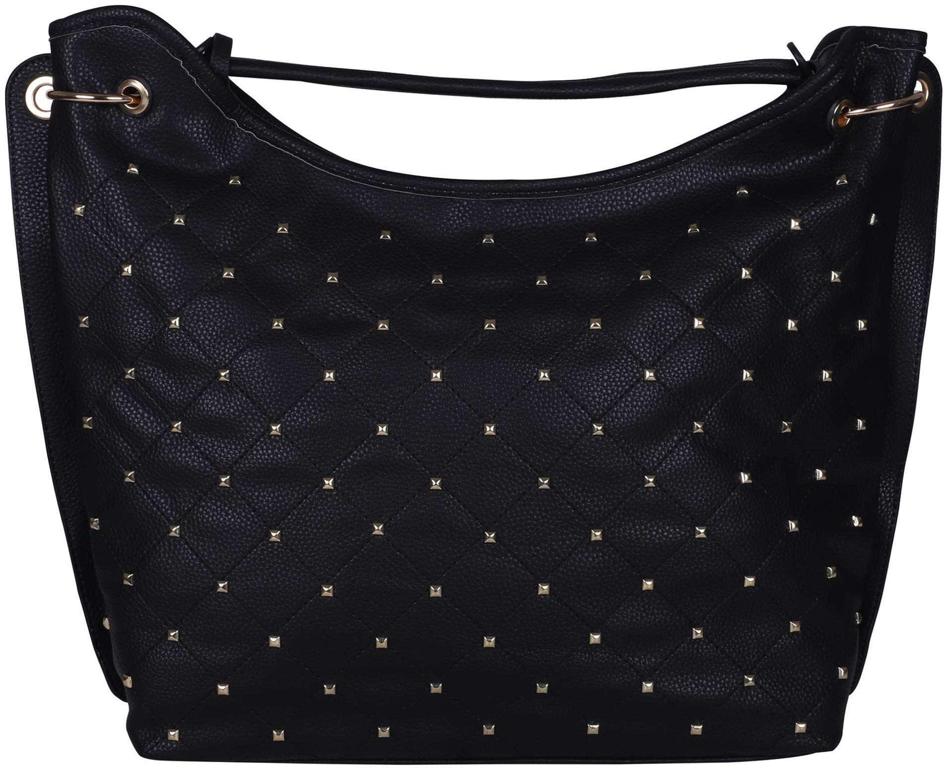 

Giordano Black Faux Leather Handheld Bag