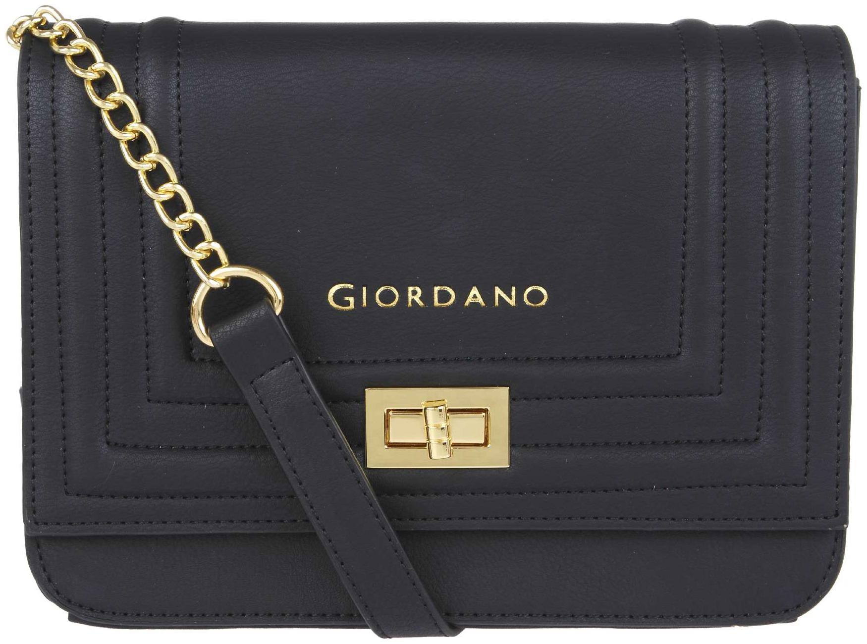 

Giordano Black PU Solid Sling Bag