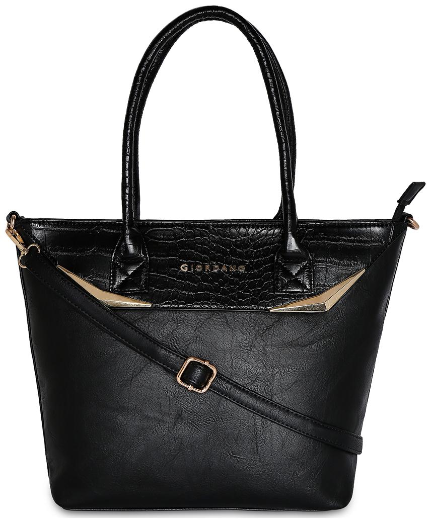

Giordano Women Solid PU - Tote Bag Black