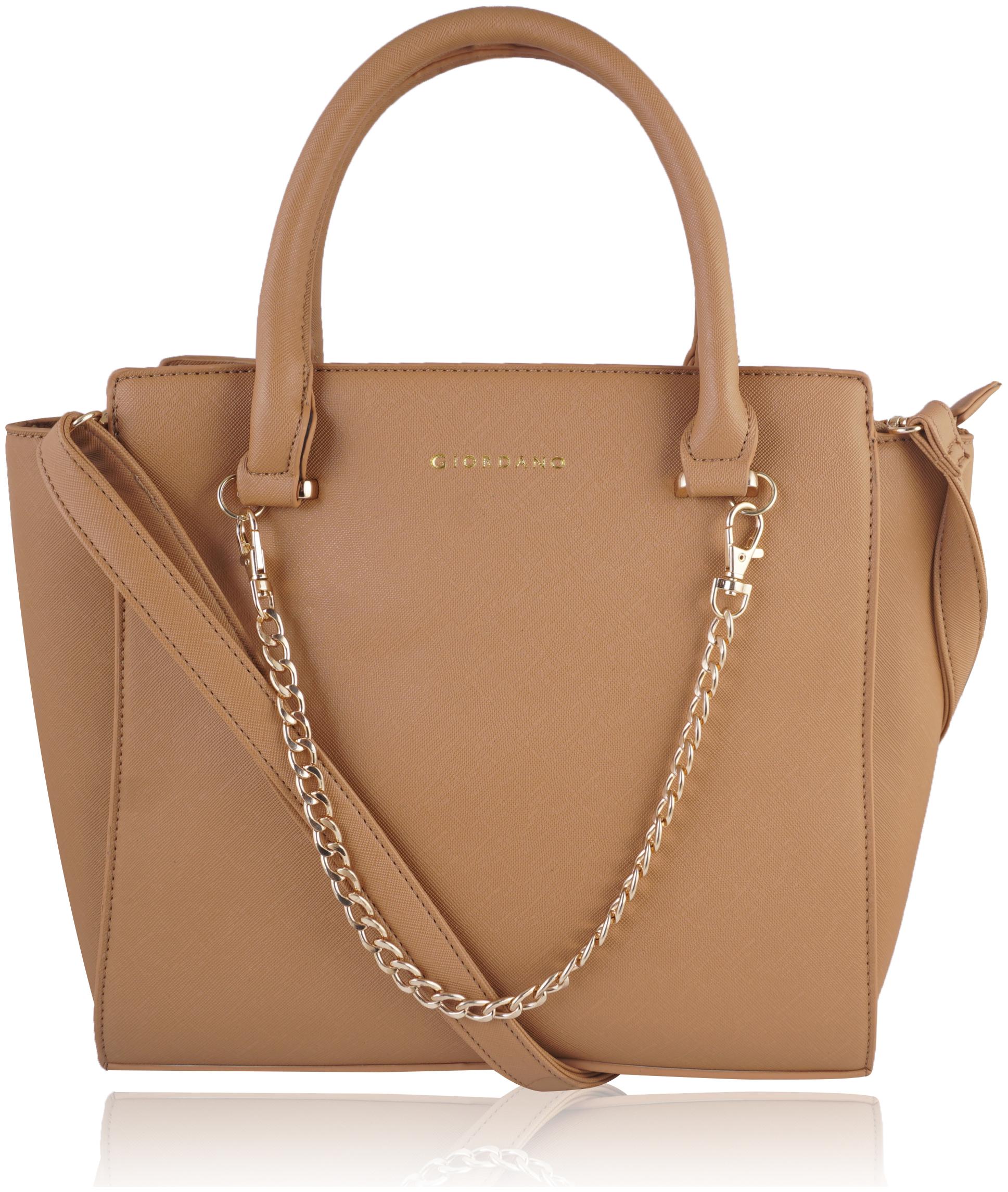 

Giordano Tan PU Satchel - GDH18102212TAN