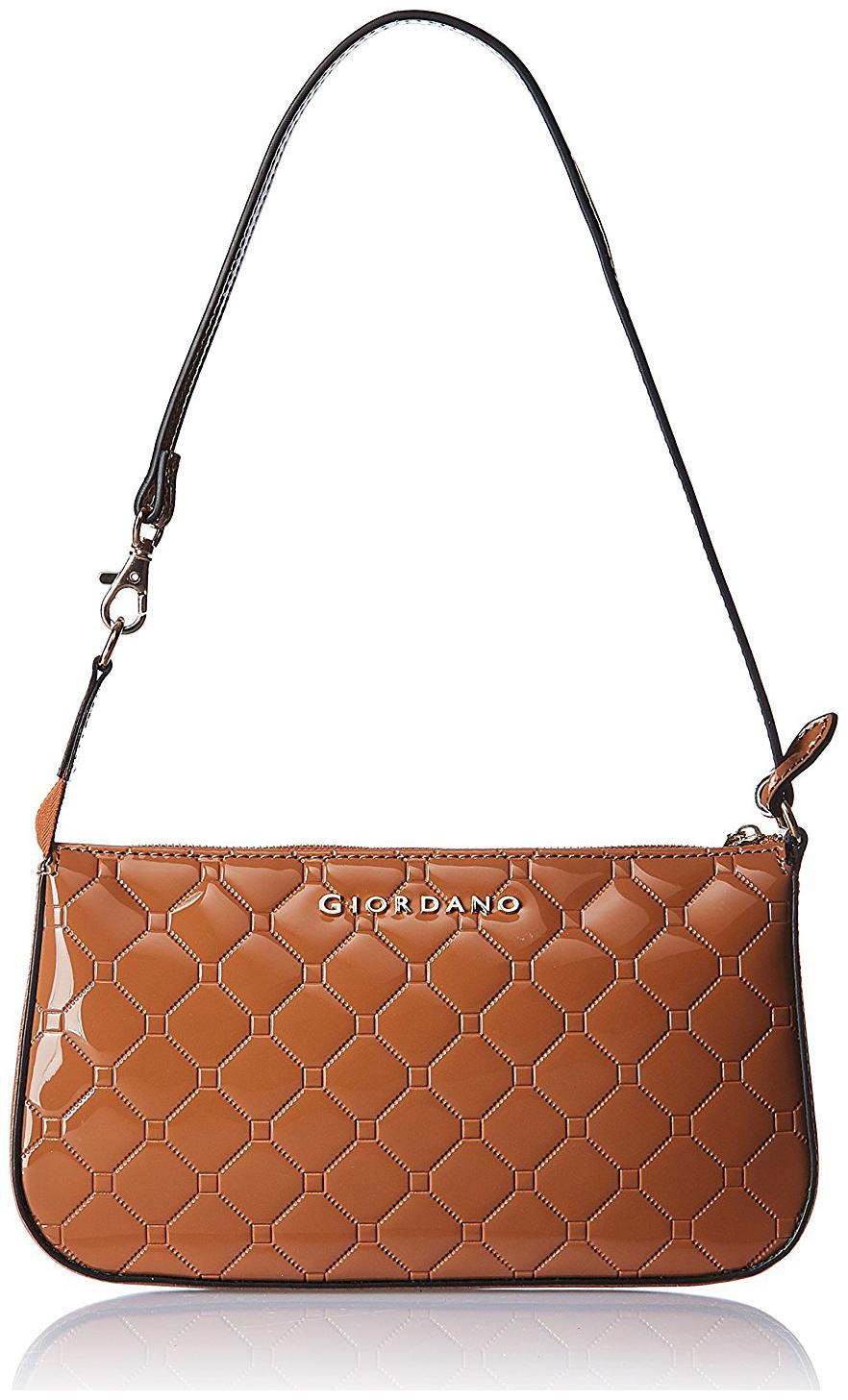 

Giordano Brown Faux Leather Handheld Bag