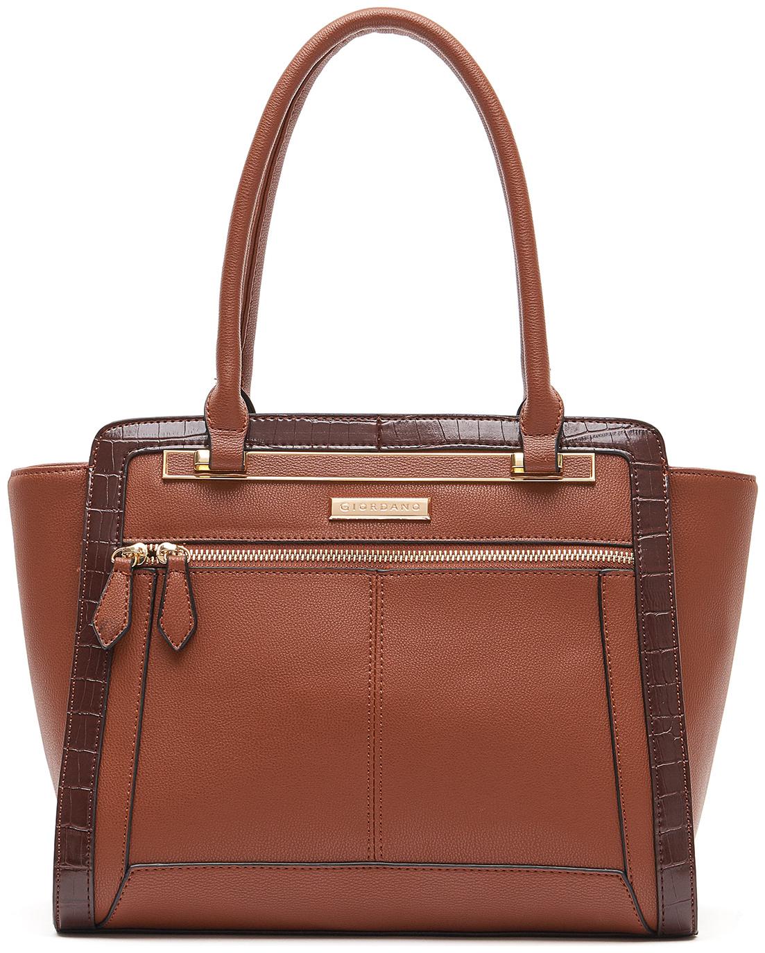 

Giordano Women Solid PU - Tote Bag Brown
