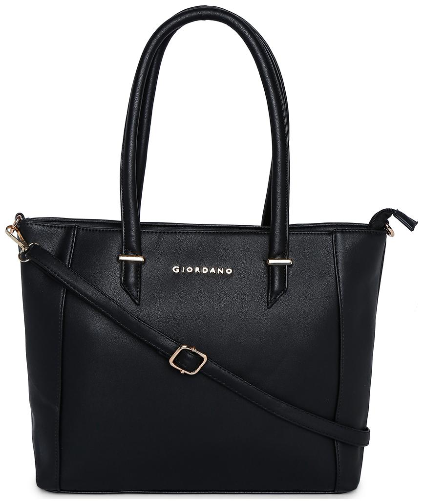 

Giordano Black PU Satchel