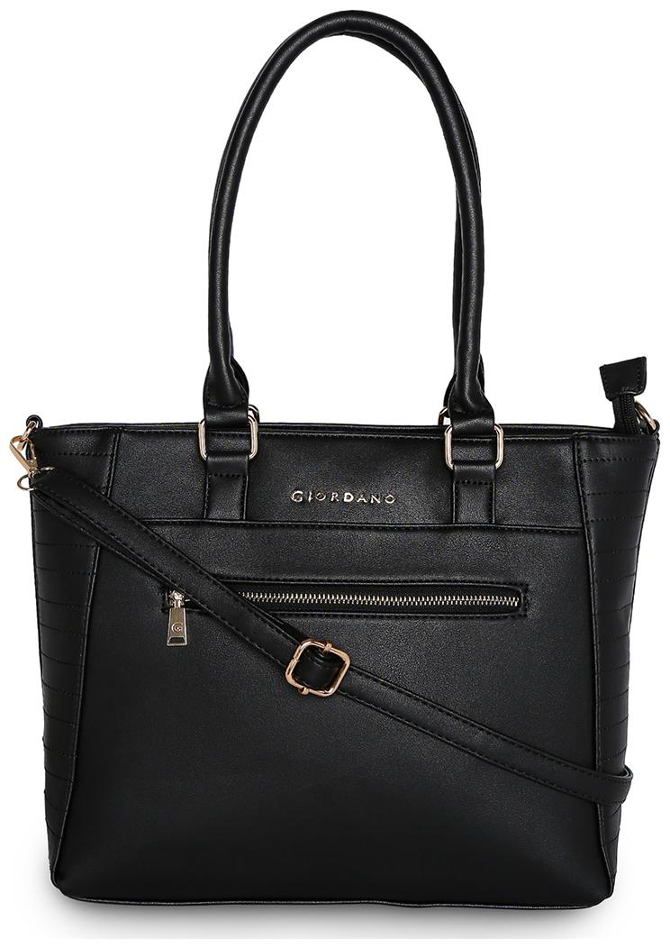 

Giordano Black PU Satchel