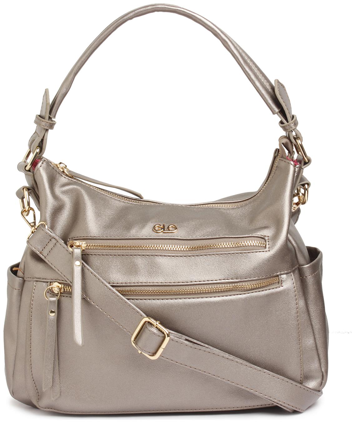 

Globus Grey PU Hobo Bag - S2001ZSNSHB07-GUNMETAL