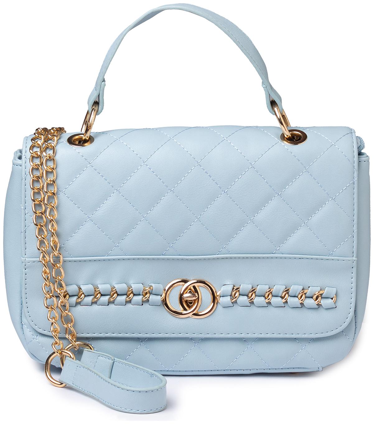 

Globus Blue PU Handheld Bag - S2001YCLNSFB07-ICEBLUE