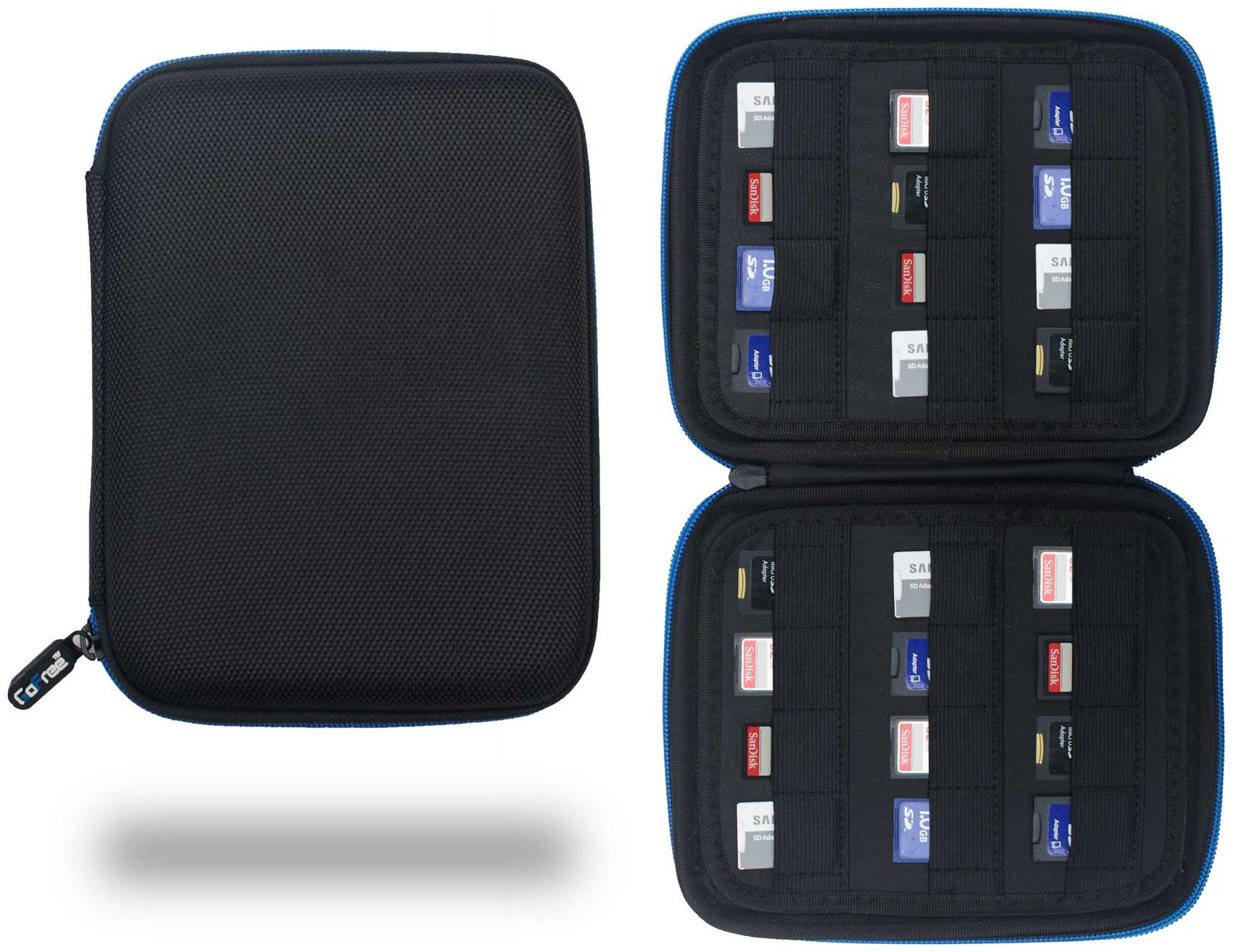 

GoFree SD Card Case Organizer 24 SD Card Capacity Semi Rigid Shock Proof Body