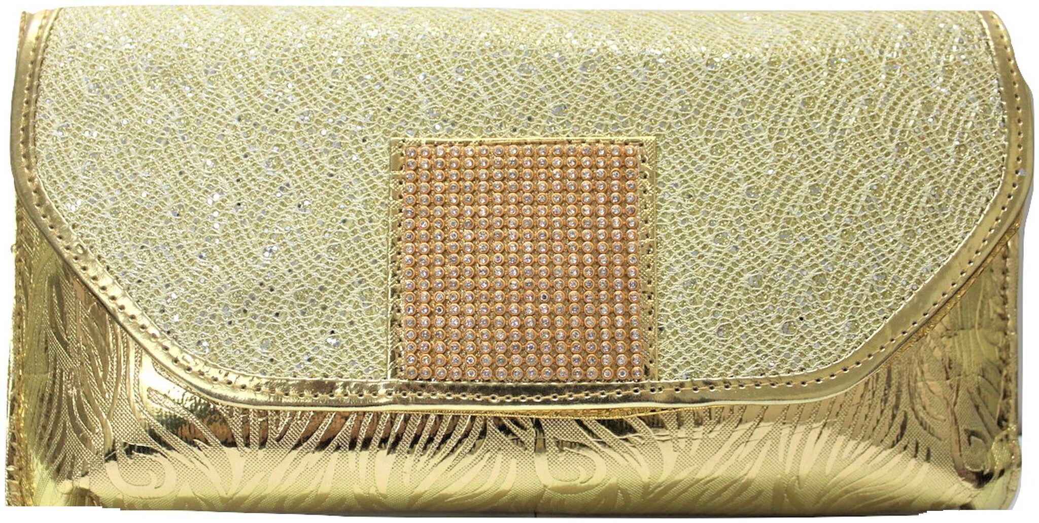 

Gold clutch with chain