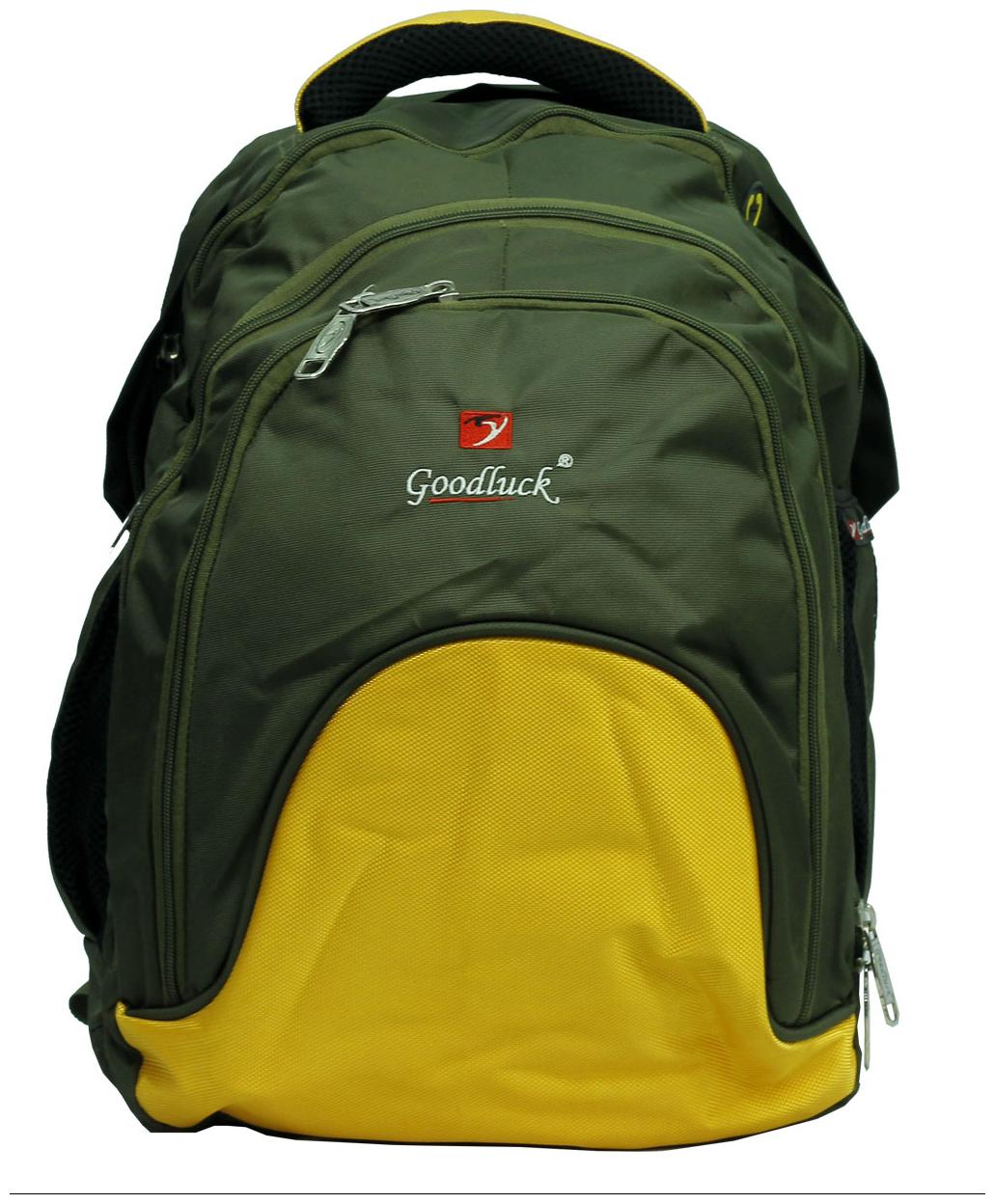 

Goodluck Green Polyester Backpack