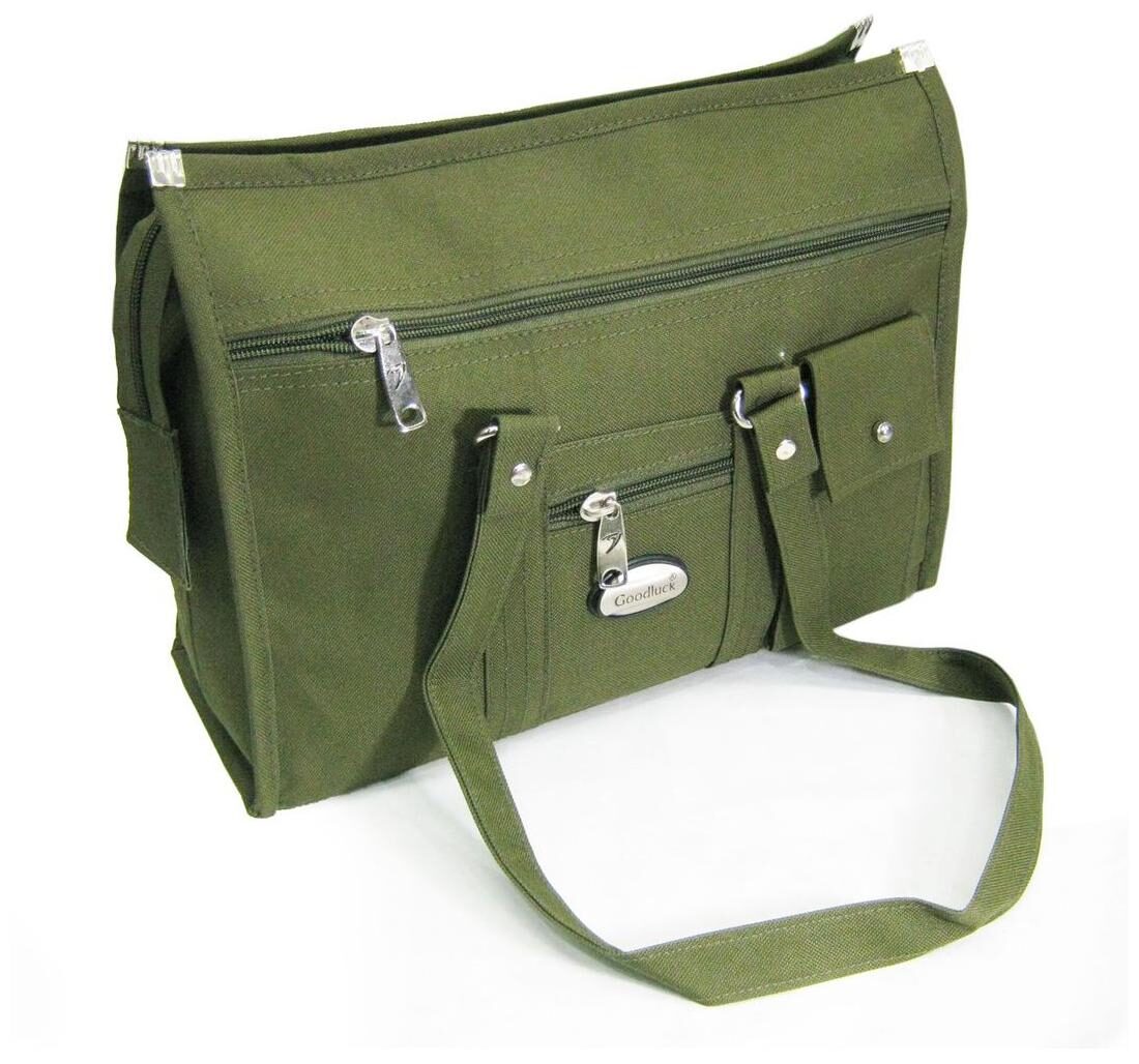 

Goodluck Green Jute Handheld Bag