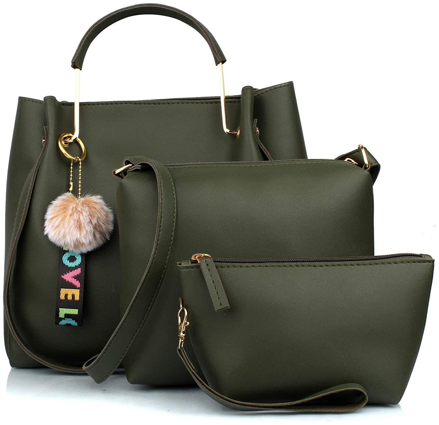 

The Mini NEEDLE Green PU Handheld Bag - CB-GRN3