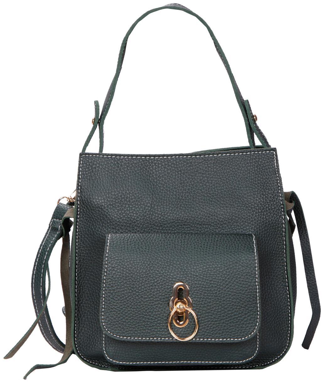 

Bagkok Green PU Solid Sling Bag