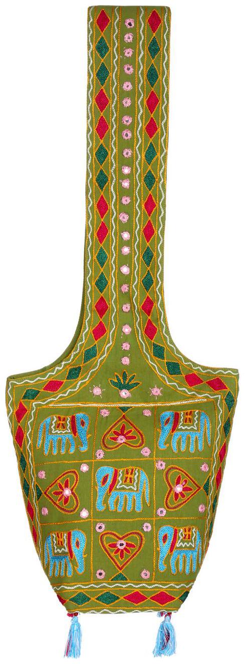 

Green Turquoise Ethnic Sling Bag Mirror Work Cotton Sling Bags For Girls 15 X 8 X 17 Sling Bags For Women Girls Sling Bag By Rajrang