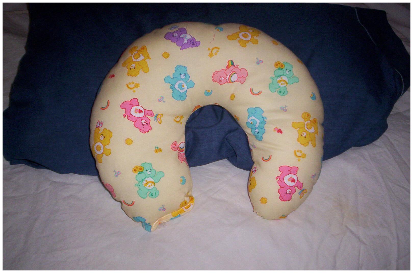 

Handcrafted boys girls yellow CareBears cotton neck pillow
