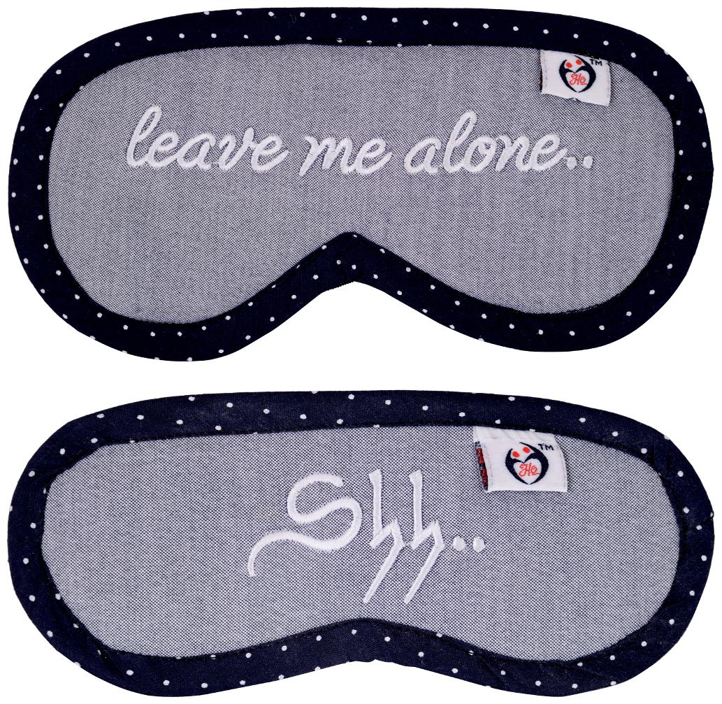 

Happiness OverloadedTM SM 55 (Set Of 2) Shh Leave Me Alone Baby Eye Shade Grey Color Sleeping Mask