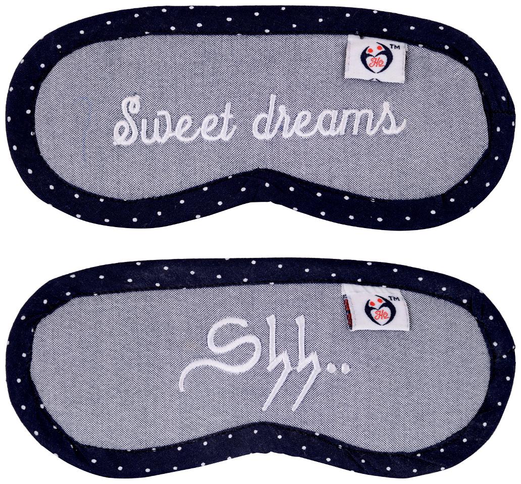 

Happiness OverloadedTM SM 56 (Set Of 2) Sweet Dreams Shh Baby Eye Shade Grey Color Sleeping Mask